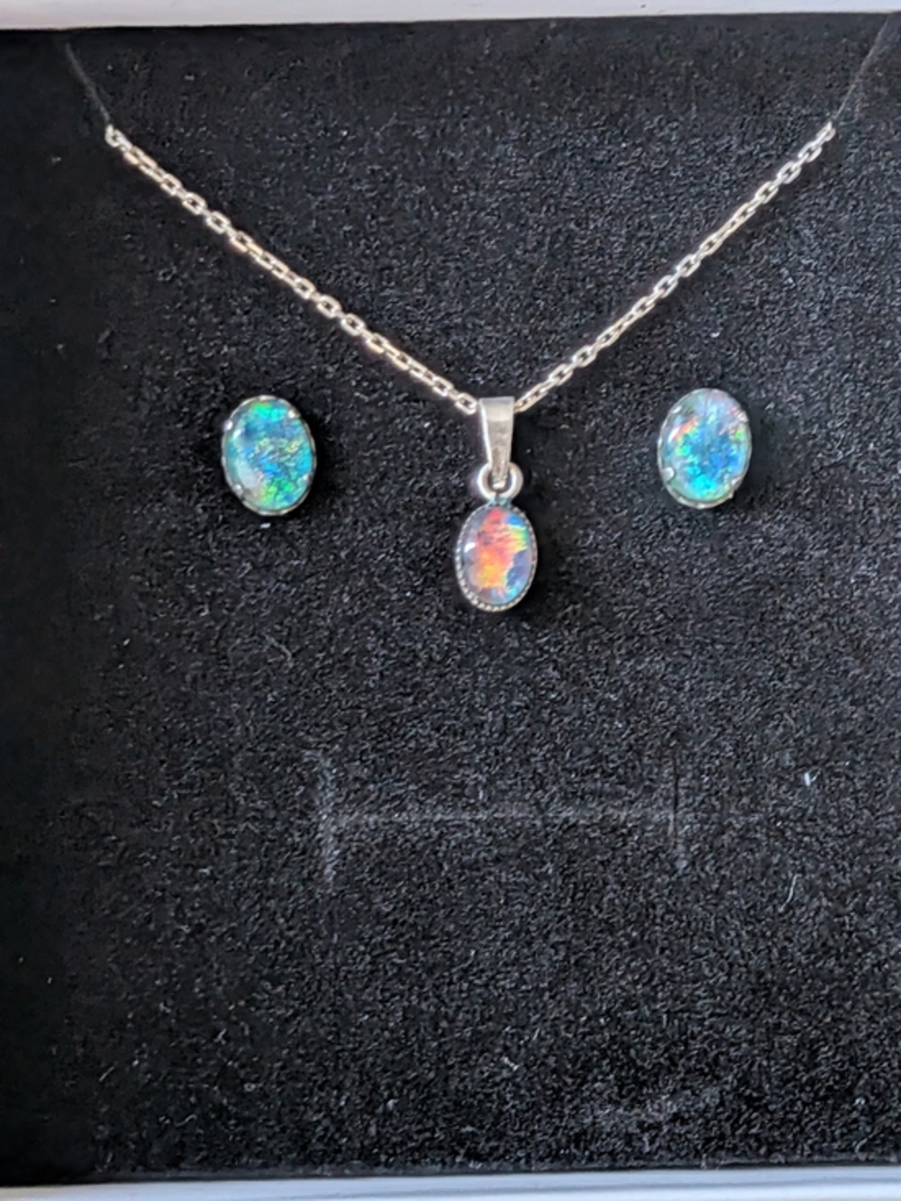 ✨ Rare Vintage-Informed Sterling Silver Opal Set ✨Elevate your jewelry curation